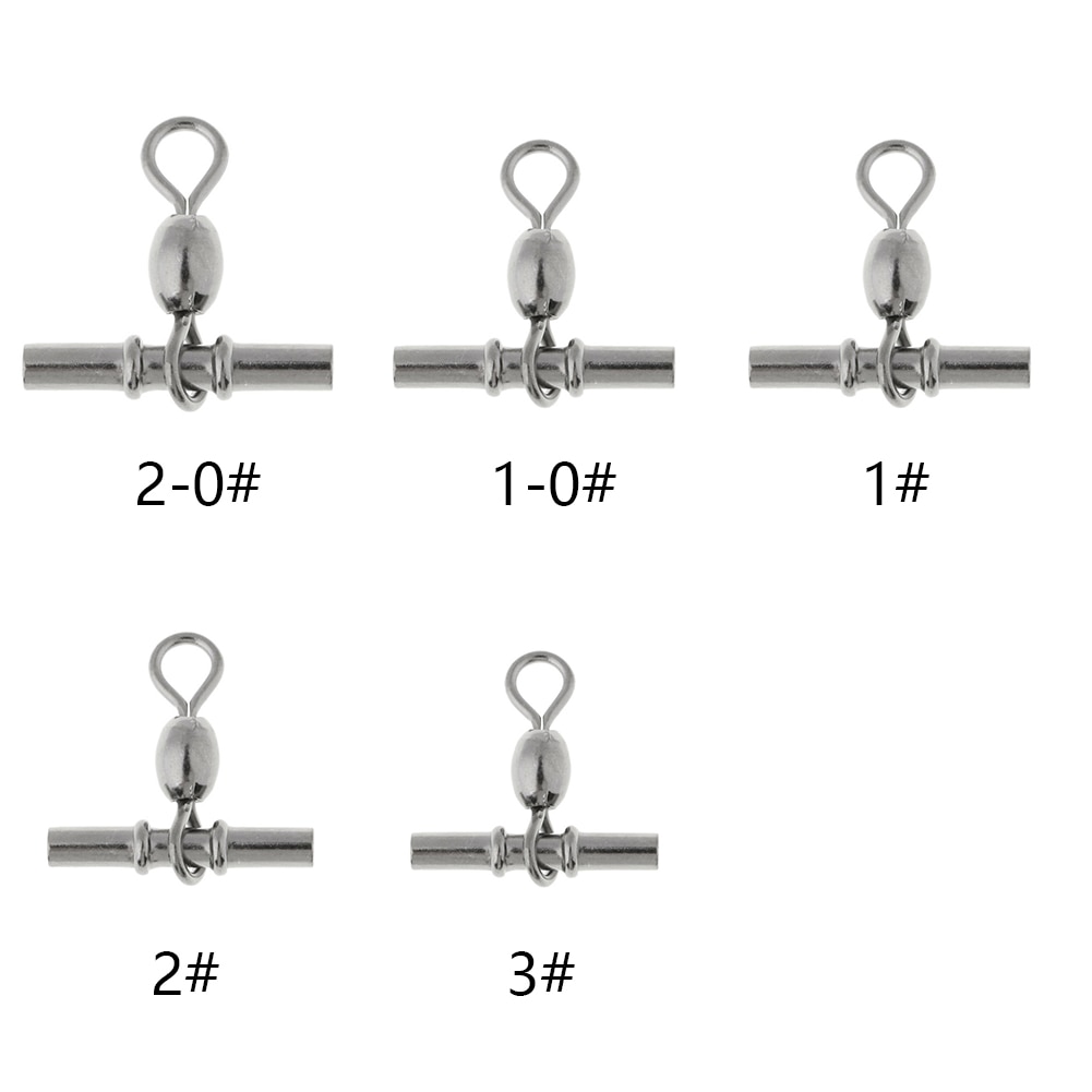 10pcs Outdoor Sports Hook Tackle Fishing Swivel Part Tool Tube Accessories Cross Line Crane Connector Snap Solid Ring Crimp