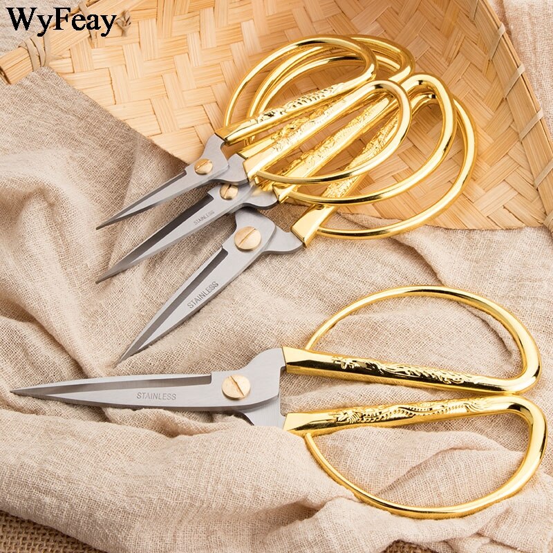 Rvs Naaien Schaar Korte Cutter Tailor Schaar Gouden Schaar Stof Cutter Tools Voor Naaien Diy Borduurwerk Schaar