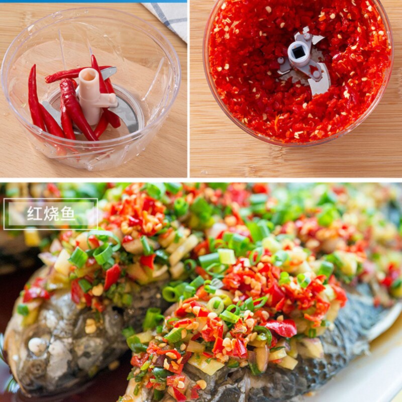 900ml multifunctionele fruit- en groentesnijders, draairasp, handmatige vleesmolen, knoflook- en chilisnijder, keukengereedschap