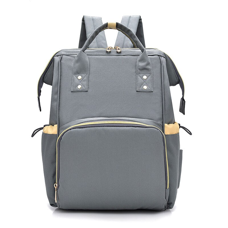 Mochila de estilo multifuncional, bolsa de momia, gran capacidad, impermeable, mochila de para madres: Gray