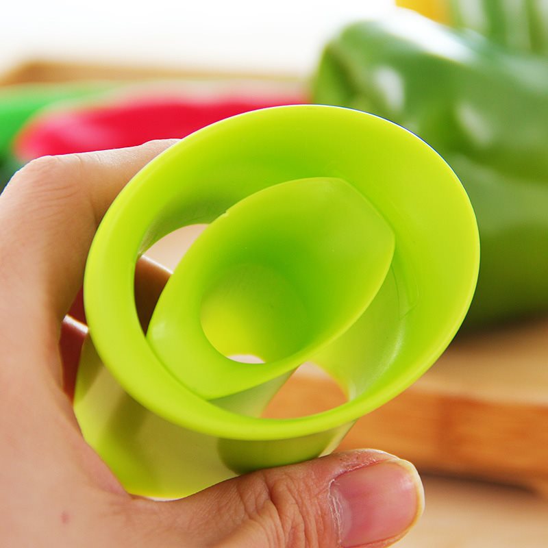 2 in 1 plastic peper chili bel jalapeño ontpitter groene peper chili snijder ontpitter fruit dunschiller keukenhulpmiddel