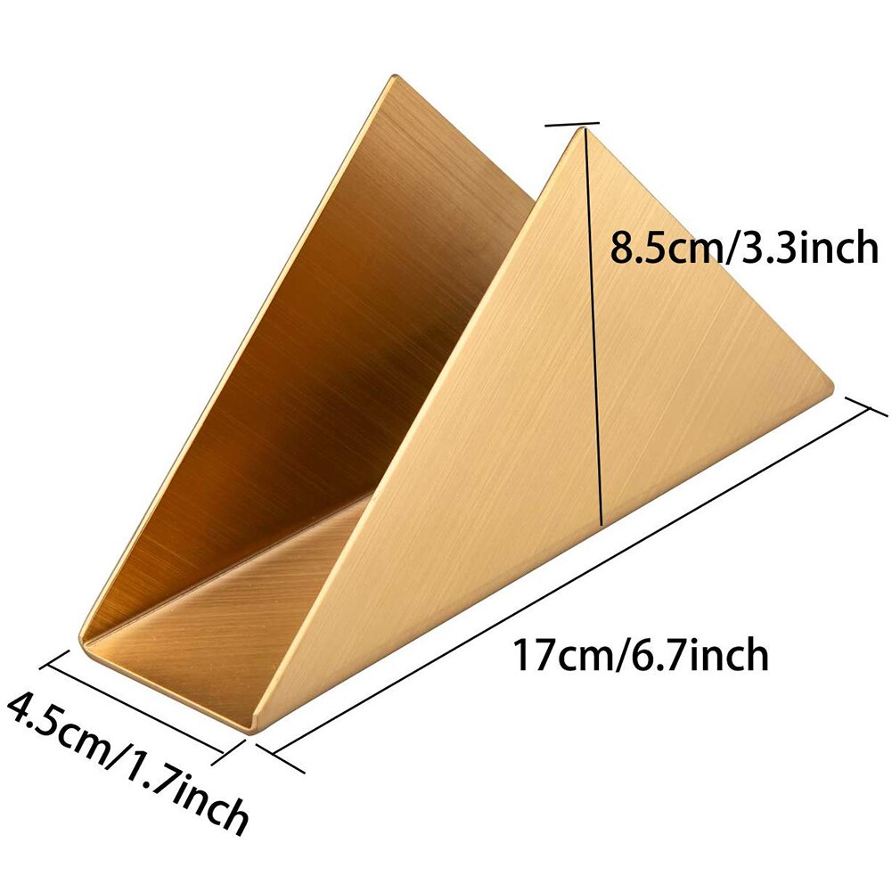 Stainless Steel Triangle Napkin Holder Restaurant Hotel Table Storage Decor Kitchen Accessories Napkin Tissue Holder Dispenser