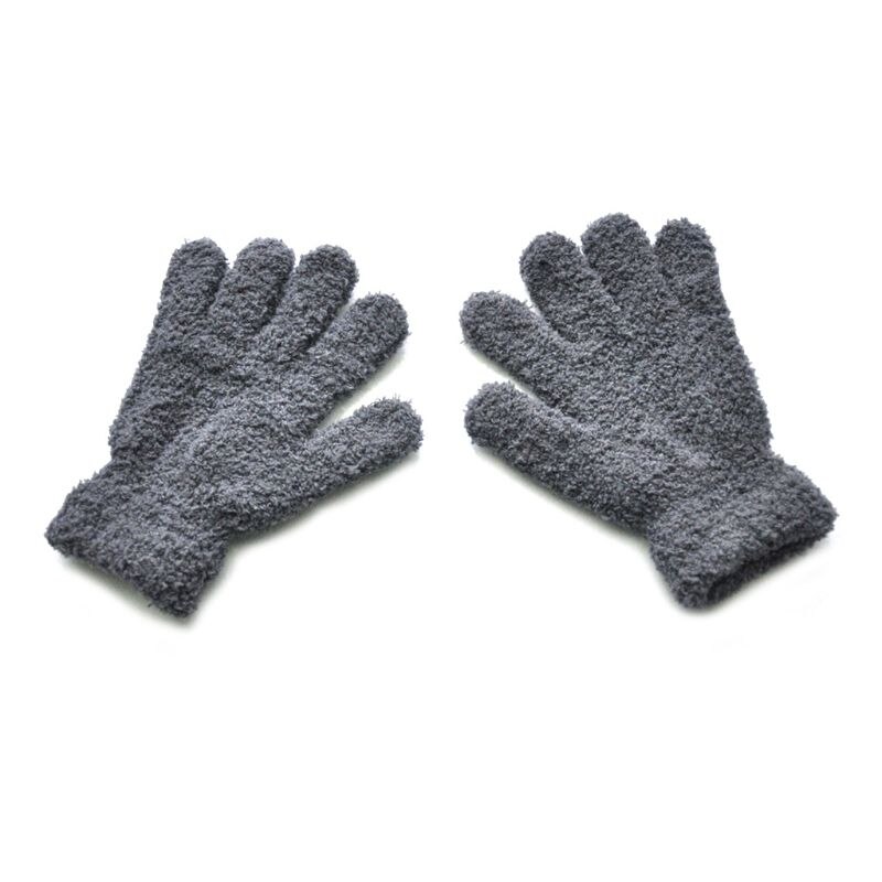 Winter Warm Baby Gloves Children Stretch Mittens Kids Girls Gloves Full Finger Glove: Gray
