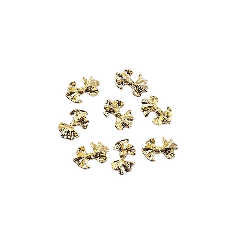 50 pezzi di ciondoli in lega d'oro e d'argento per unghie papillon farfalla 3D multi-forme accessori per unghie per ciondoli gioielli per chiodo arte giapponesi