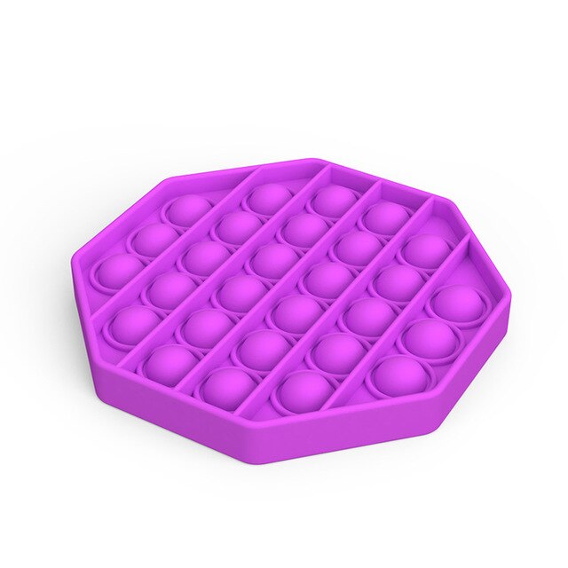 Push-Pops Blase Sensorischen Spielzeug Autismus Bedürfnisse Squishy Stressabbau Spielzeug Erwachsenen Kind Lustige Anti-stress Öffnet Es Zappeln reliver Stress: Purple-Octagon