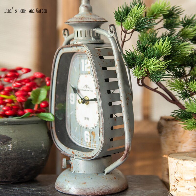 functional antique retro handmade decorative metal clock