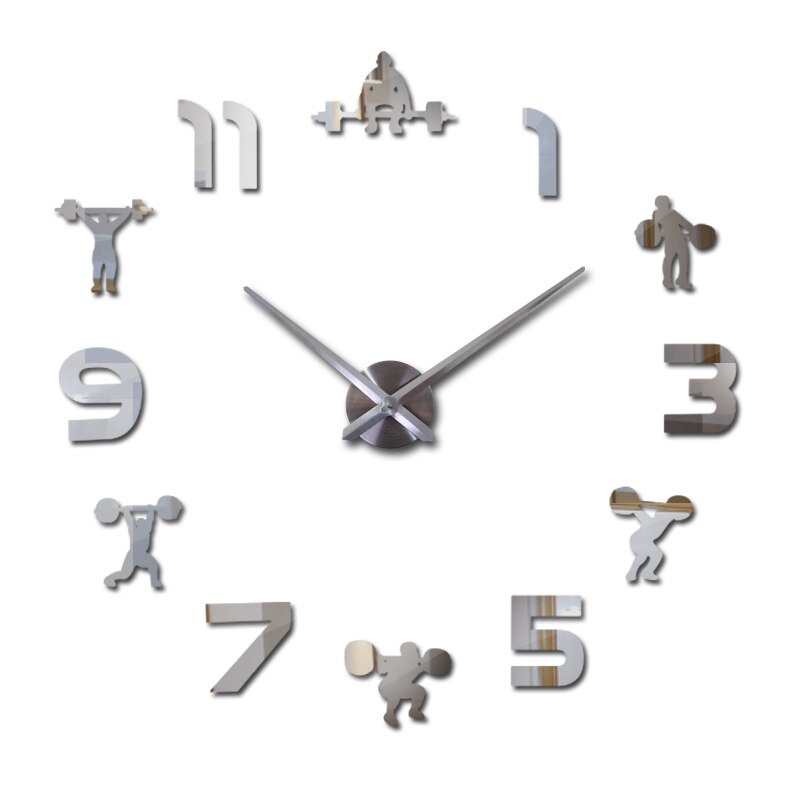 Mode 3D Wandklok Quartz Horloge Reloj De Pared Modern Grote Decoratieve Klokken Europa Acryl Spiegel Stickers