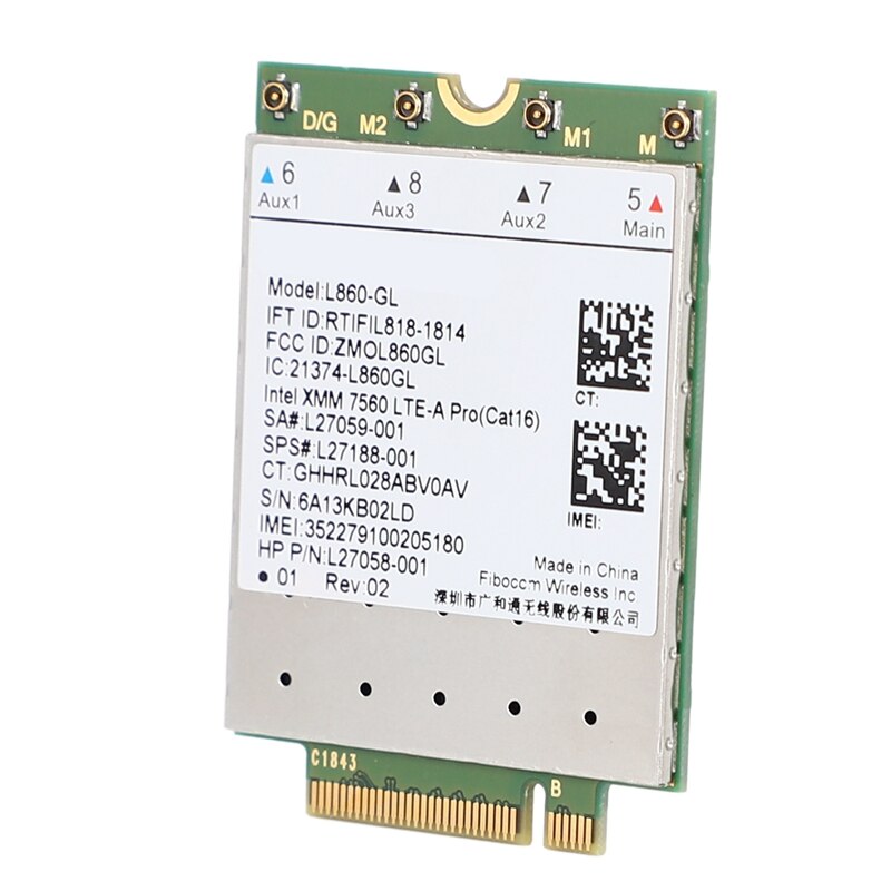 L860-GL FDD-LTE TDD-LTE gatto16 4G Modulo 4G Carta SPS 4G Carta per il computer Portatile HP