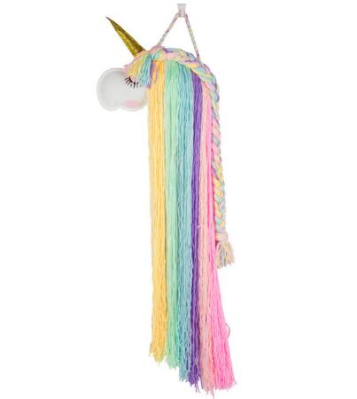 Haarband Eenhoorn Haaraccessoires Eenhoorn Haarelastiekjes Opslag Riem Voor Meisjes Haar Clips Barrette Muur Opknoping Speelgoed Organizer Houder: Light Grey