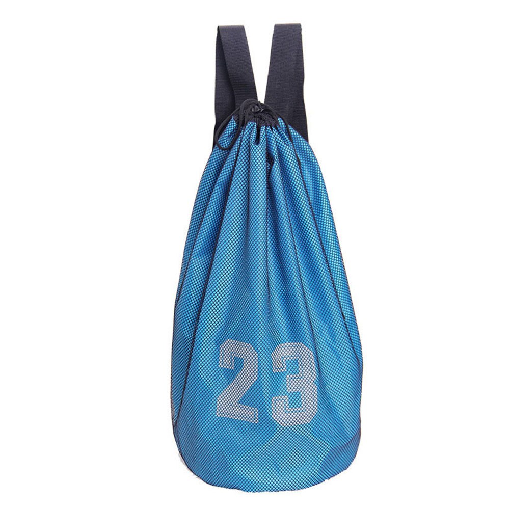 Sports Ball Backpack Basketball Football Storage Net Bag Training Ball Mesh Bag WHShopping: Licht Geel