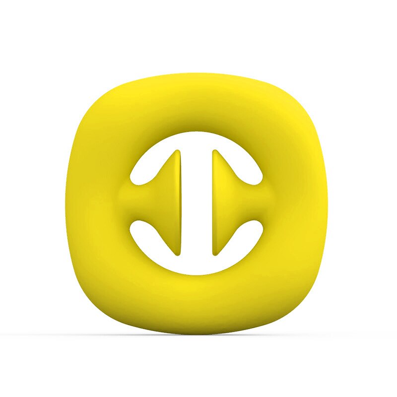 Expansor de mano de silicona para aliviar el estrés, empuñaduras de mano de descompresión Pop, antiestrés, juguete para aliviar el estrés: Yellow