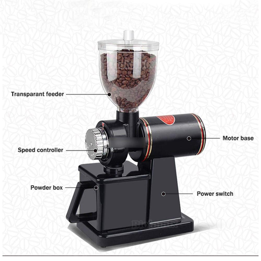 110v 220v kaffekværn elektrisk rød/sort tilgængelig kaffemølle bønnekværn maskine kaffebønner kværn