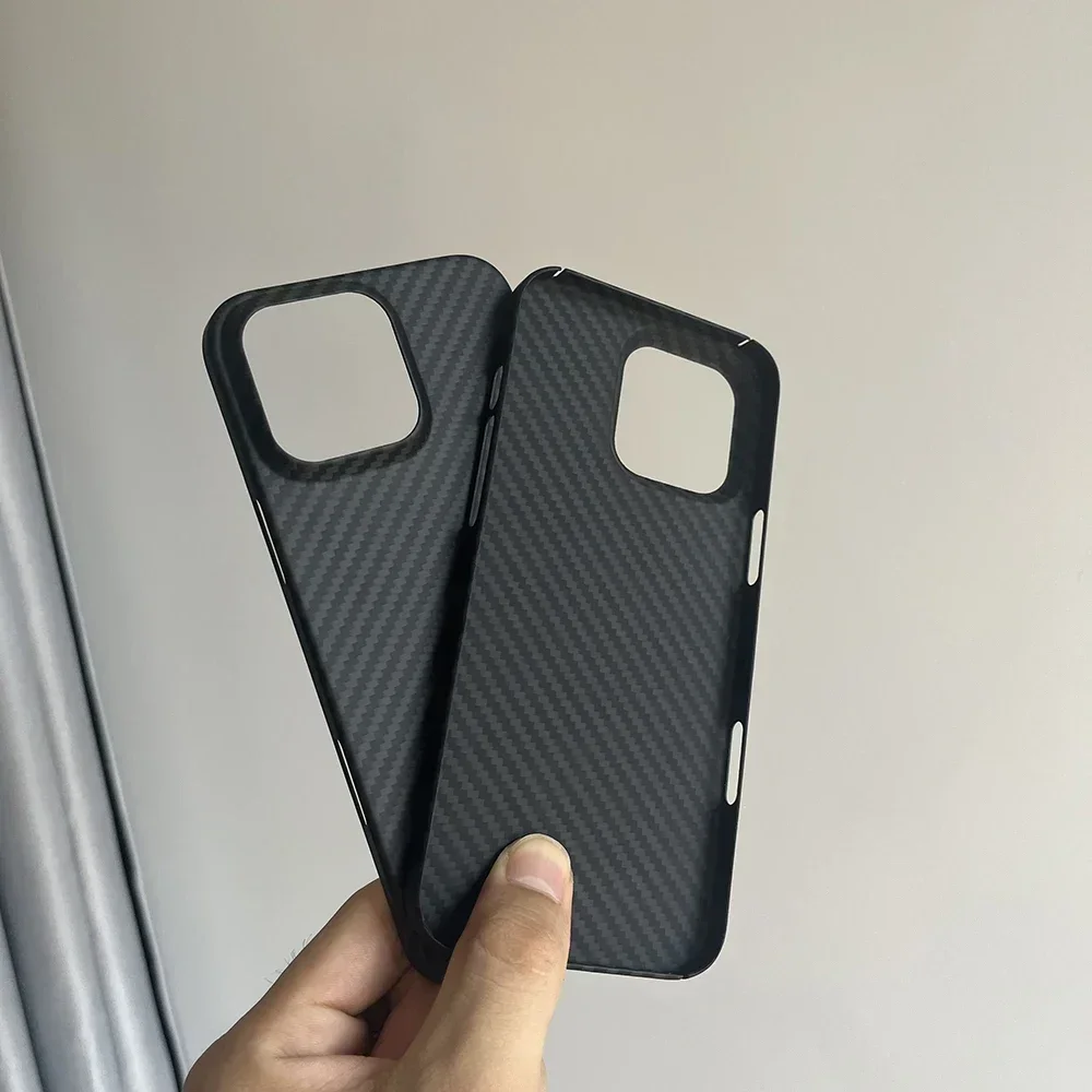 Funda de fibra de carbono para IPhone 16 pro Max, funda de teléfono ultrafina de fibra de aramida ligera para IPhone 16 Pro/16: ABS / Verde