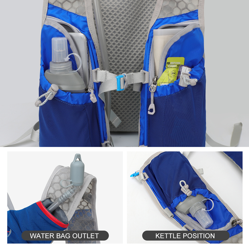 Sac à dos ultraléger pour hommes, gilet d&#39;hydratation, de Jogging, respirant, pour Marathon, vélo, bouteille d&#39;eau, 5l, 500ML