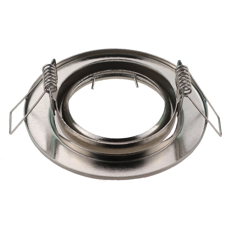 Rund nikkel innfelt ledet taklys justerbar ramme  MR16 gu10 pære armatur downlight holder