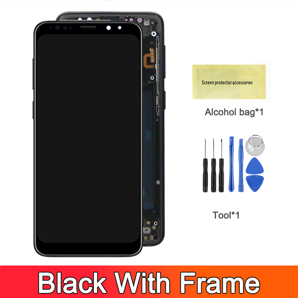 100% Tested Display For Samsung Galaxy S9 LCD With Digitizer Touch Screen Assembly SM-G960FD S9 G960 LCD with Frame Replacement: Khaki