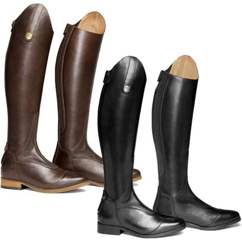 Botas ecuestres altas para mujer, botas para montar a caballo de piel sintética lisa, para otoño y primavera,