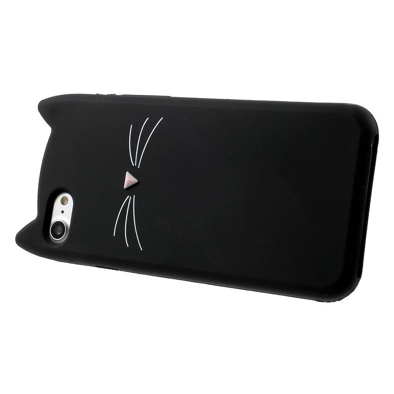 Śliczne broda kot Obudowa dla iPhone 7 6 6S plus 5S 5SE przypadki 3D kreskówka miękkie kot przypadki telefonów dla iPhone 8 7 plus 6 6S 5 S okładka Coque