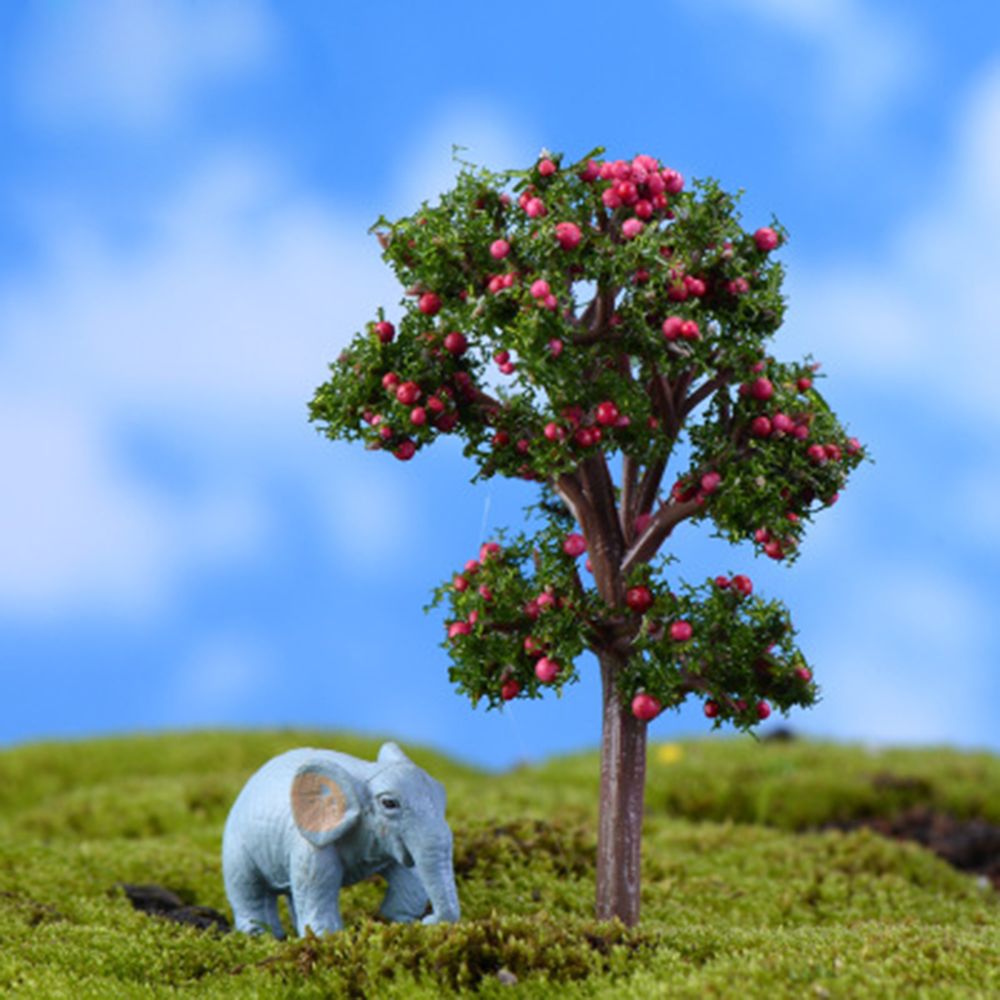 1pcs 7cm Simulation Tree Landscaping Flower Tree Hawthorn Coconut Tree Christmas Decoration Home Decor: Red hawthorn Tree