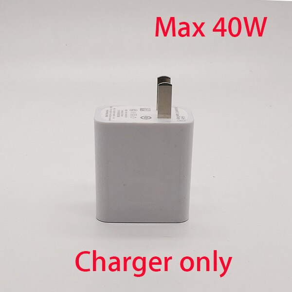 Originele Huawei Supercharge Lader 40 W Voor Huawei P30 Mate 30 20 Rs Nova 7 6 5 Pro Honor 30 10V 4A Super Opladen: Charger Only