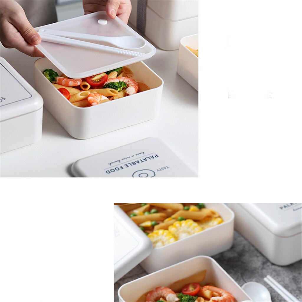 Voedsel Container Koelkast Voedsel Opbergdoos Milieuvriendelijk Voedsel Opslag Magnetron Bento Lunchbox Keuken 13.5 × 13.5 × 13cm