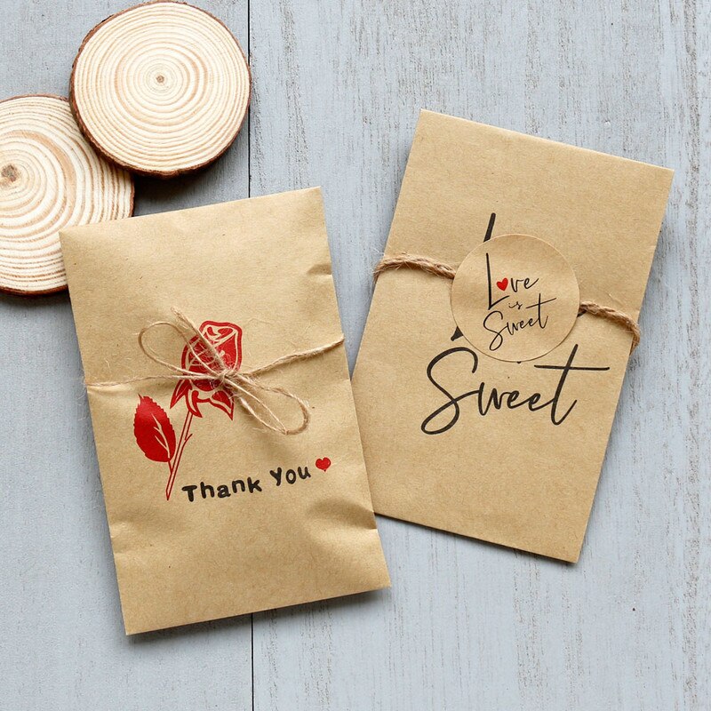 50 stuks mini kraft papieren zakjes voor eenhoorn bedankjes kleine tas zeemeermin bruiloft feest bedankjes zakjes lama papieren snoepzakjes