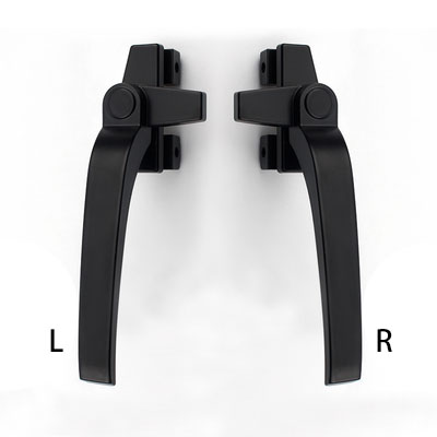 Manijas de ventana de aleación de aluminio tipo 38, manija de bloqueo de ventana abatible, palanca de tracción lateral izquierda y derecha Universal de seguridad: XL / Blanco y negro