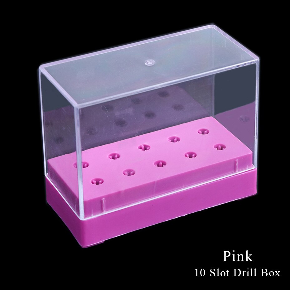 Acrylic Nail Drill Bit Storage Box Empty Stand Display Container Nail Case Cutter for Milling Machine Manicure Accessories BE867: B2