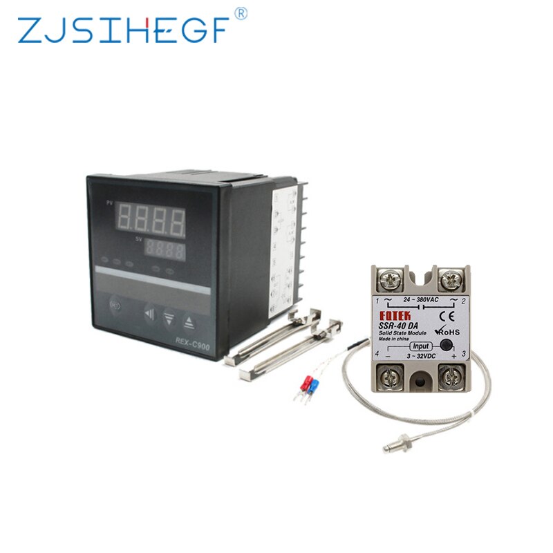 Rex-C900 PID Temperature Controller REX-C900 K Type Universal Input Relay SSR Output 96*96mm Radiator 220V: C900 K 40DA