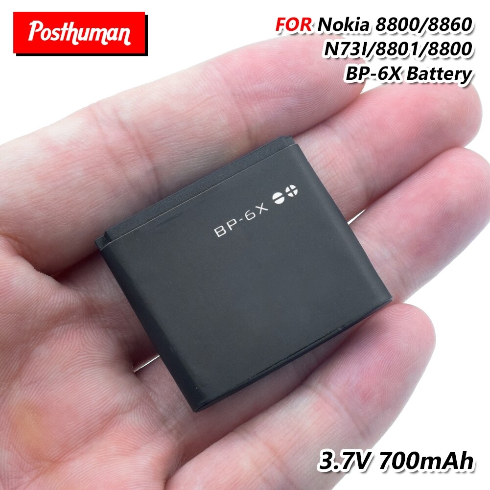 Lithium li-po udskiftning bp -6x bp 6x bp6x genopladeligt telefonbatteri til nokia 8800 8800s 8800 sirocco  n73i 8860 8801