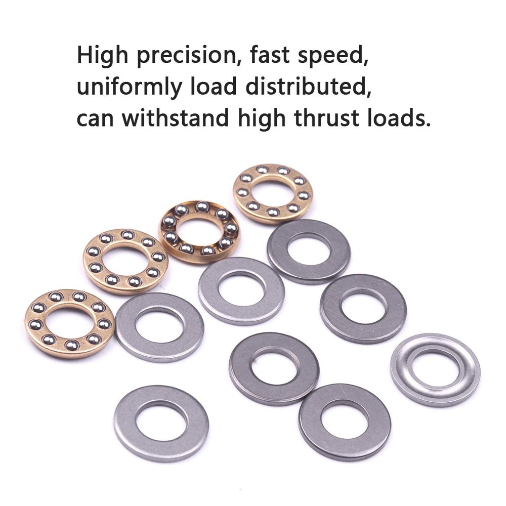 4 st högprecision miniatyr axialkullager  f8/f9/f10 metall axiella kullager set 8mm/9mm/10mm för hårdvara tillbehör
