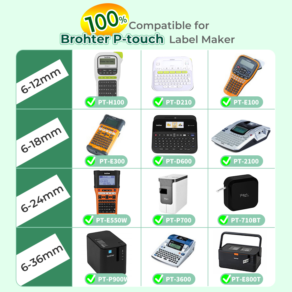 Etiqueta Compatible con impresora p touch brother, pt d210 dimo etiquetadora, TZe-231 de cinta laminada, cinta antimanchas, TZe-131, fabricante de etiquetas, 31 colores, TZe-631, TZe231