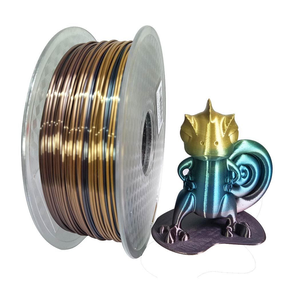 Filament pour imprimante 3d, couleur arc-en-ciel, 1.75mm, 1kg, 500g, matériaux d&#39;impression de lustre soyeux, comme le matériel d&#39;impression multicolore Ramdon: Rainbow0.5KG