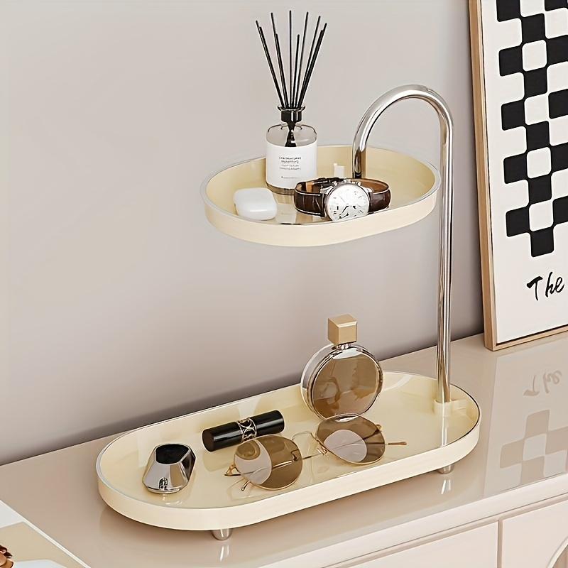 Lichte luxe badkamer opbergrek opbergrek kaptafel huidverzorgingsproducten entree bureau sleutel diversen opbergrek