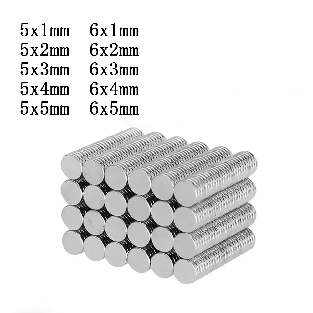 6x4 aimant Permanent petit rond 6x3 aimant néodyme disque 6x1mm Mini aimants forts feuille 6*2 électro magnétique 5*1 5*2 5*3