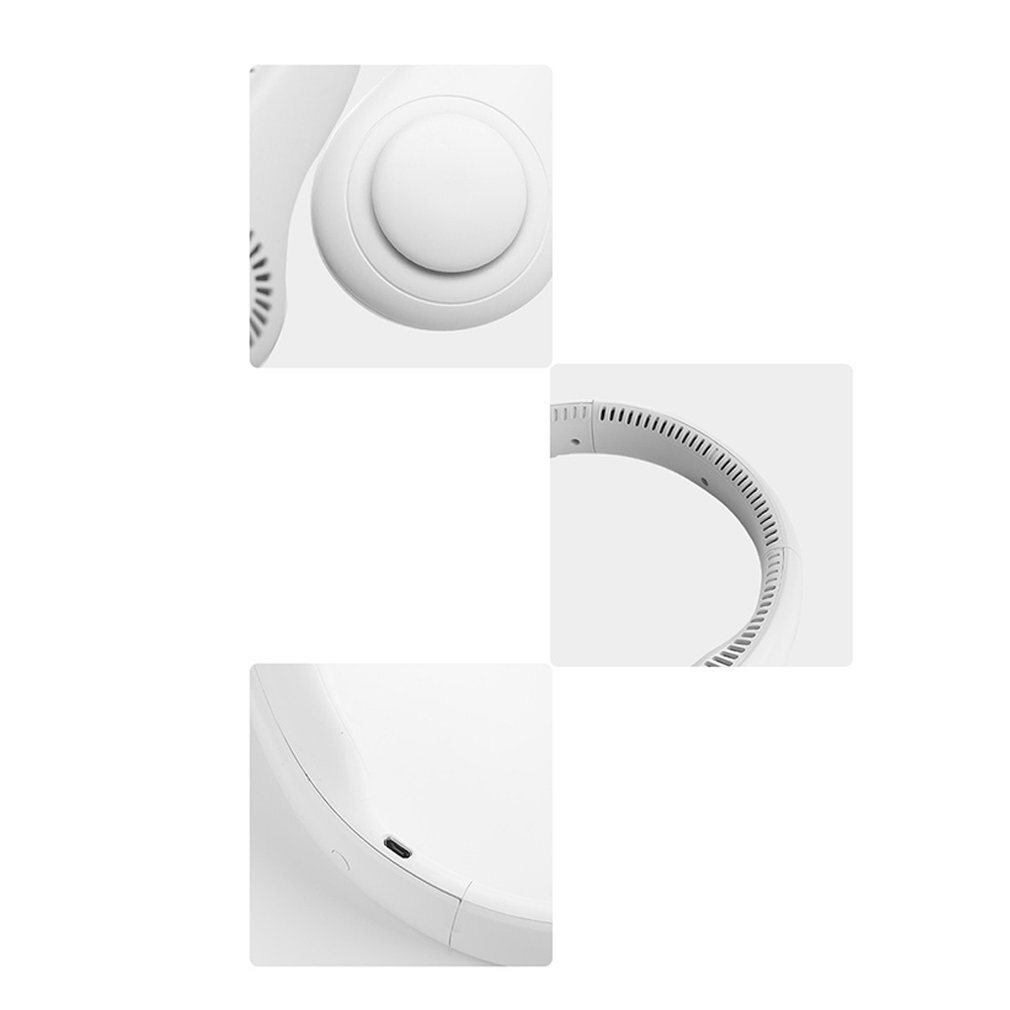 Persönliche Klimaanlage Nacken Fan Kühler, Tragbare Clever Dual Wirkung Kühlung Halsband Fan, Wiederaufladbare USB Hängen Hals Kühler