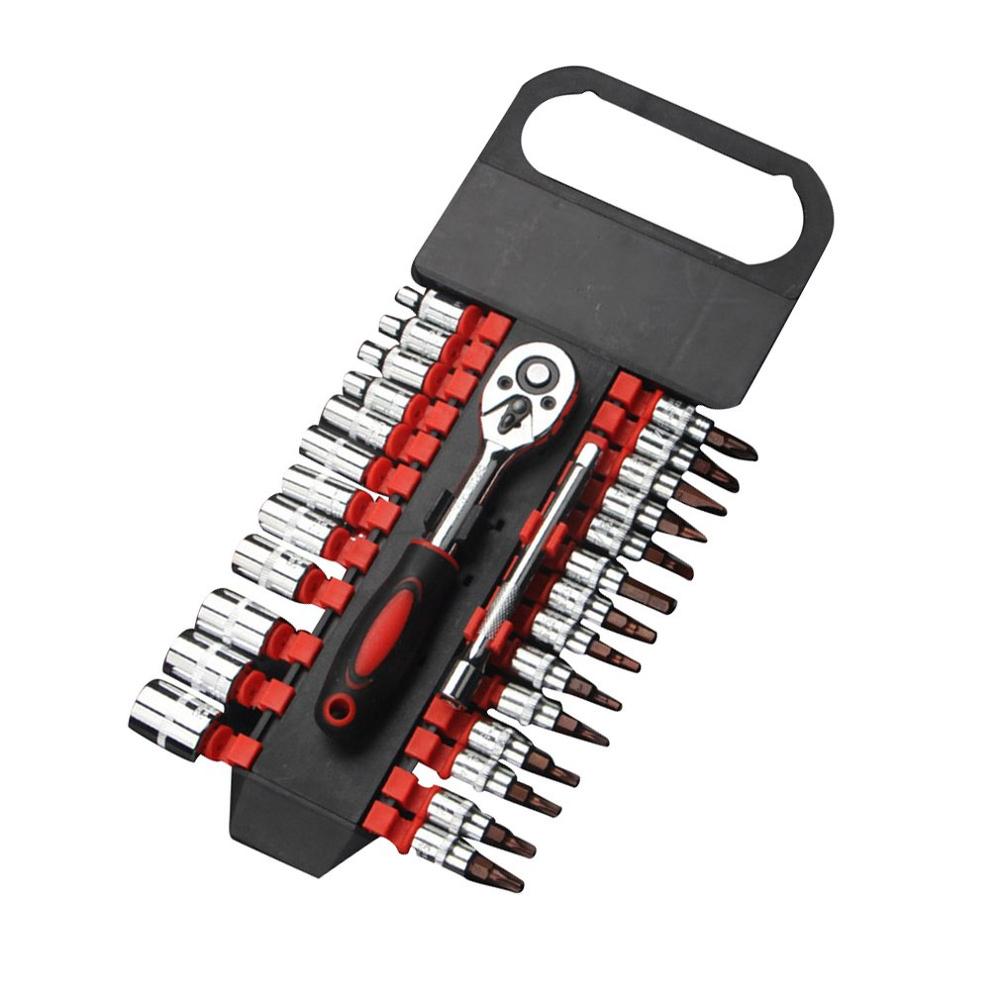 Socket Wrench Set Auto Repair Post Tool Combination 1/4 Small Fly Tag Fast Ratchet Bit Post Tool Combination