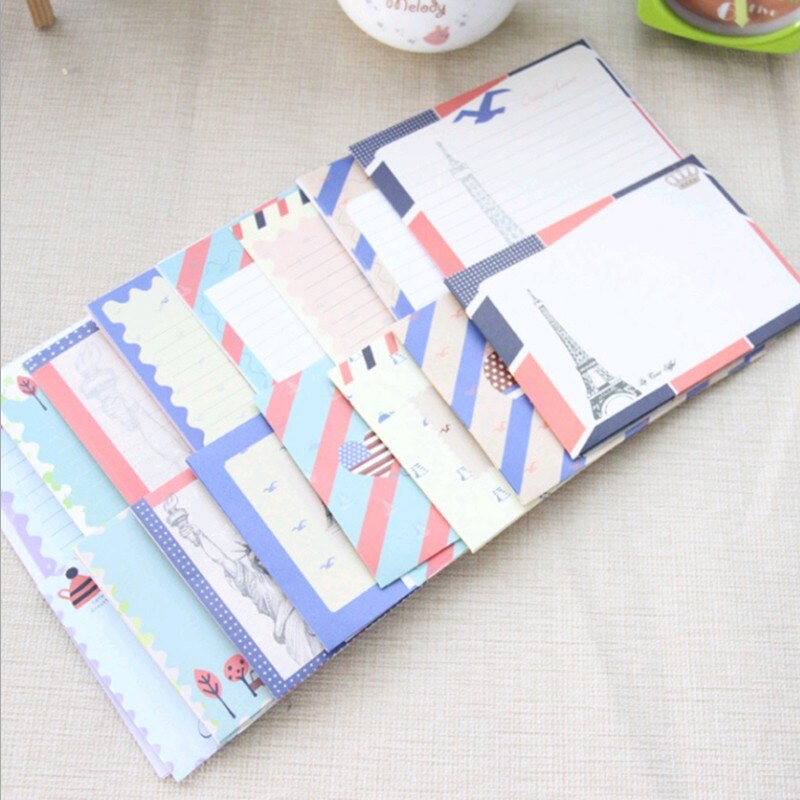 2PCS/PACK Navy Style 2pc Envelope 4pc Writing Letter Paper Office School Stationery Students Letter envelope