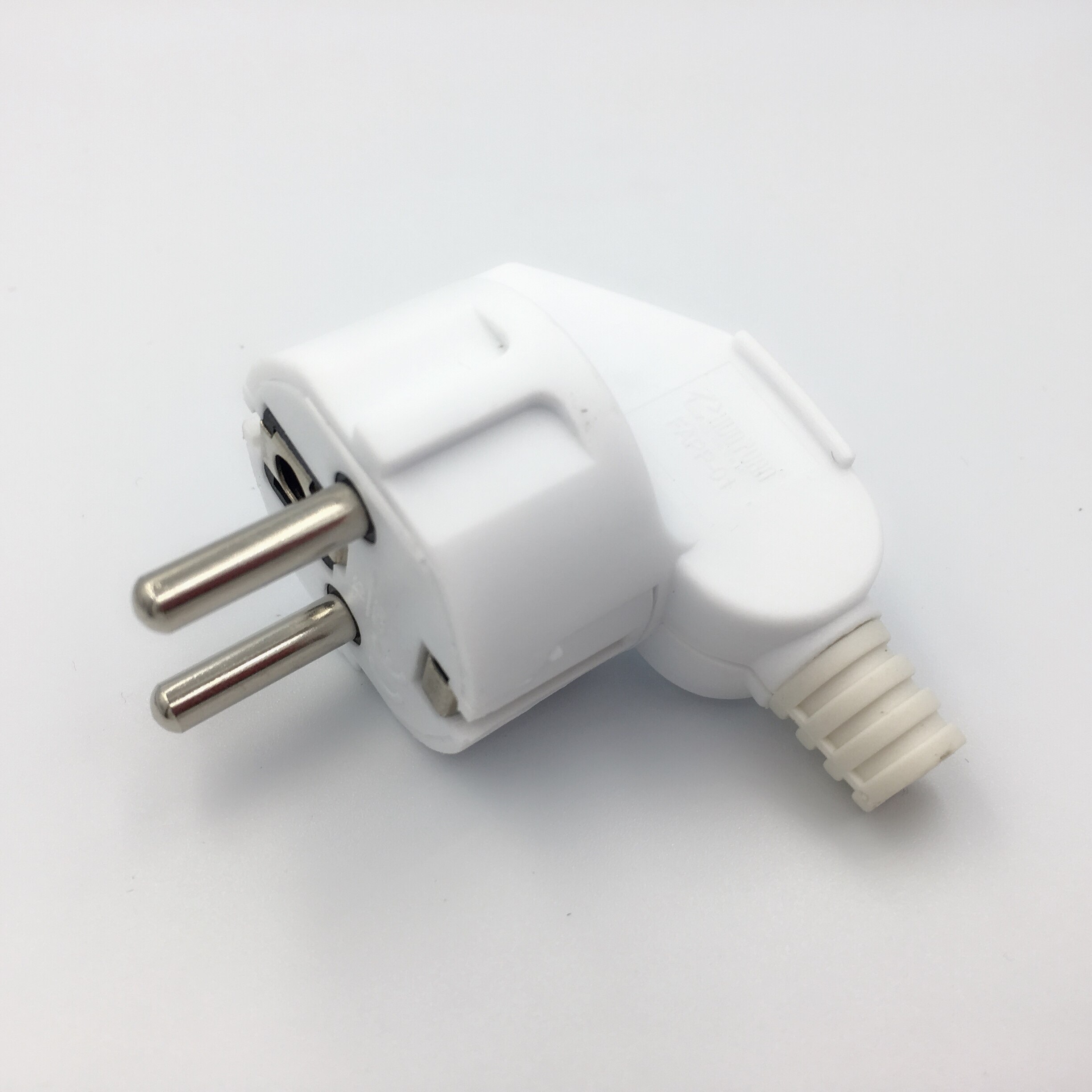 16A EU 4.8mm AC Electrical Power Rewireable Plug Male for Wire Sockets Outlets Adapter Extension Cord Connector plug: 5pcs / White