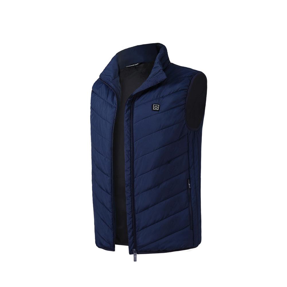 Grafeen Elektrische Warm Vest USB Intelligente Constante Temperatuur Verwarming Vest Voor Outdoor Sport Vissen: Clear