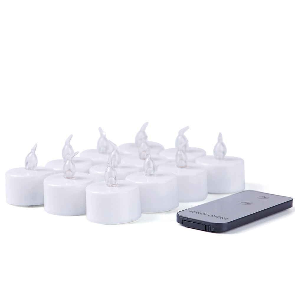 Pack de 6 velas led blancas ámbar con Control remoto, sin llama kaarsen batería Candela luz led tipo vela de luz de té para Navidad