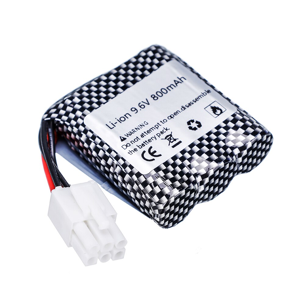 Batería de iones de litio de 16500 V, 9,6 mAh, para 800, 9115, 9116, S911, S912, enchufe de EL-6P de coche RC de alta potencia, piezas de repuesto de batería de 9,6 v