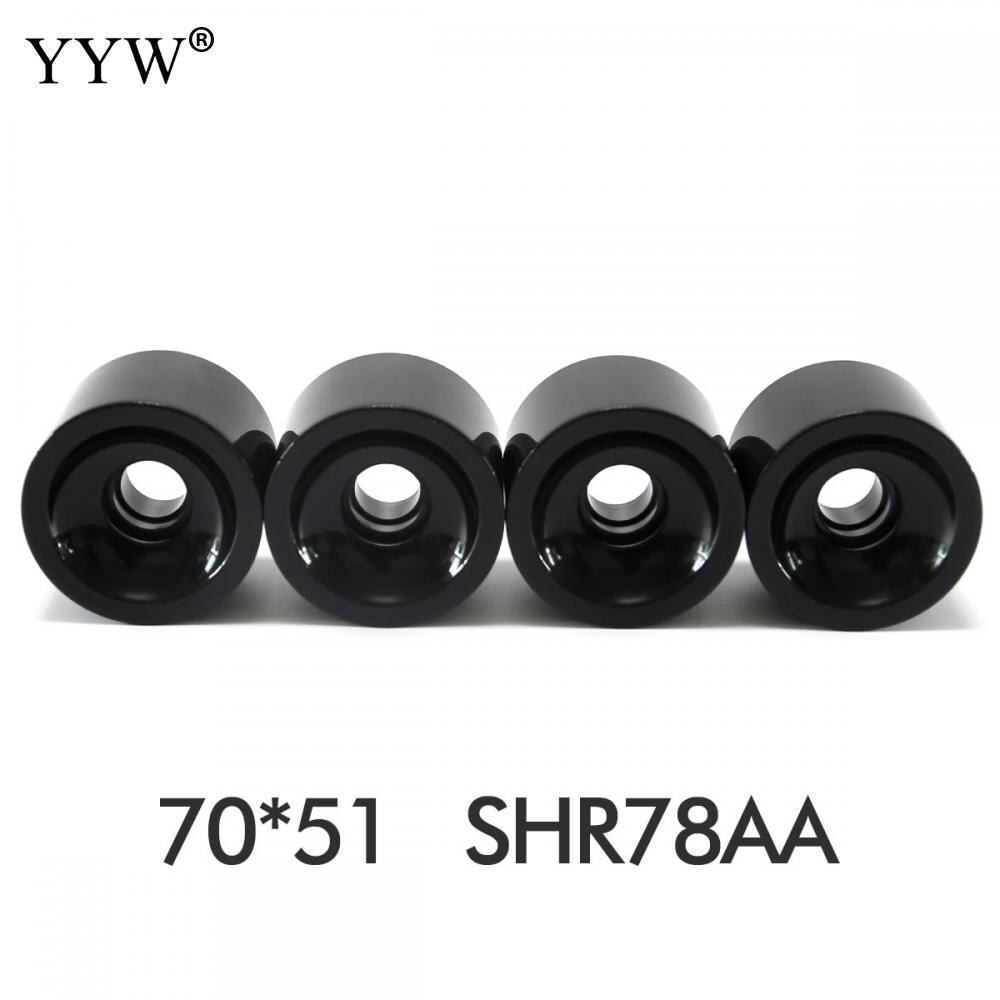 Prettyia 70x51mm Roues De Skateboard Longboard PU Blanches – Kit Durable
