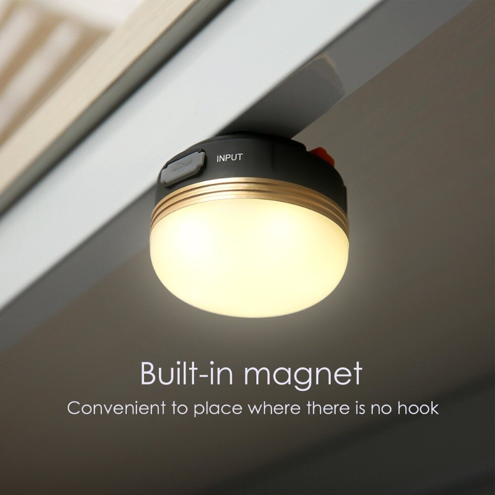 T-sun 1-4 stk mini camping lys 3w led camping lanterne telt lampe utendørs tur natt hengende lampe usb oppladbar
