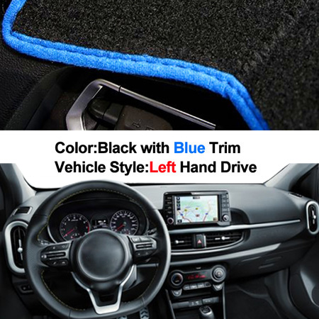 Car Dashboard Cover For Kia Picanto X-line / Morning Dash Board Dash Mat Pad Carpet Cover Auto Pad Rug Sun Shade Dashmat: Purple 