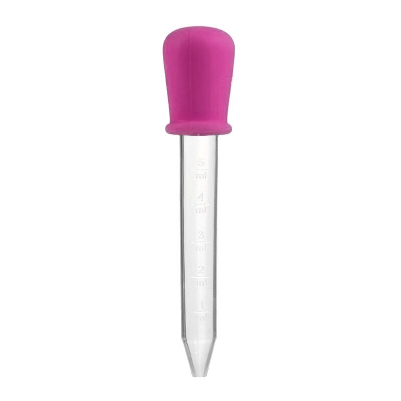 10 Stck Baby Tropfer Medizin Zubringer Art Medizin Gerät Silikon Pipette Flüssigkeit Lebensmittel Tropfer Kleinkind Utensilien 5ml: heiß Rosa-1Stck