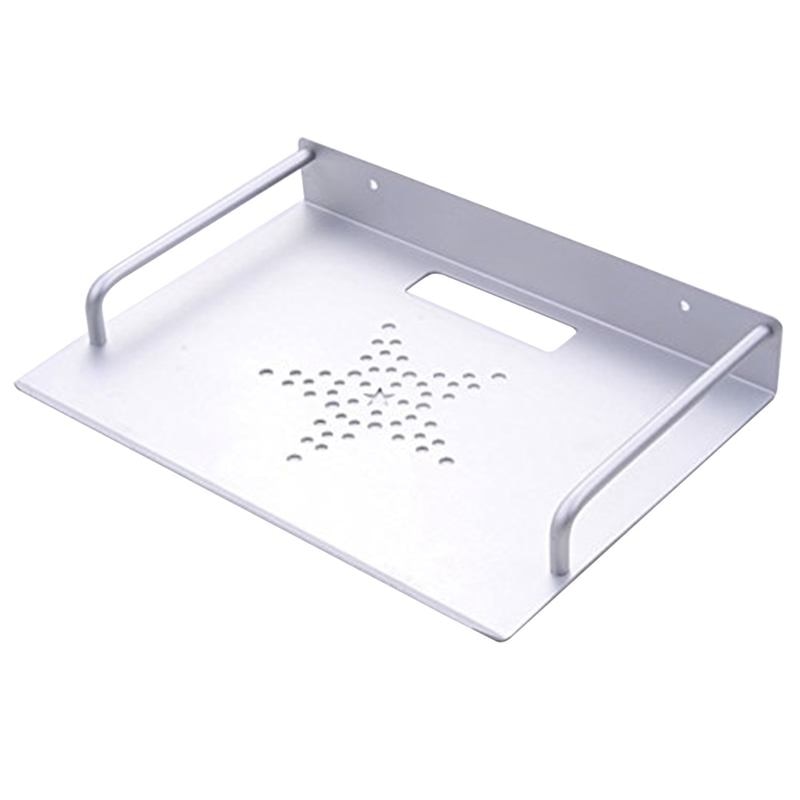 Caja de TV enrutador decodificador cajas Mini PC reproductor de DVD de una sola capa espacio de aluminio montaje en pared estante de almacenamiento soporte