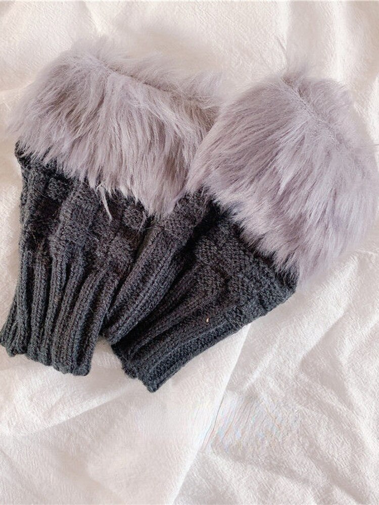 KOSAHIKI – chauffe-bras en fausse fourrure pour femme, accessoires Kawaii, doux et élastique, idéal pour l&#39;hiver, idéal pour les poignets, T2k