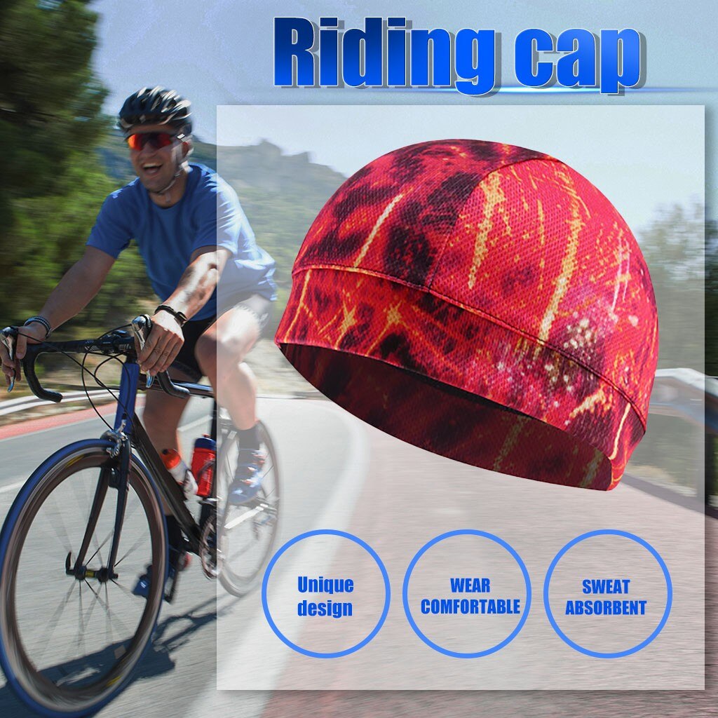 2121 Unisex Cycling Helmet Liner Skull Cap Spring Under Helmet Cap Men Women Running Beanie Hat Quick Dry Sport Caps#0814y30: K