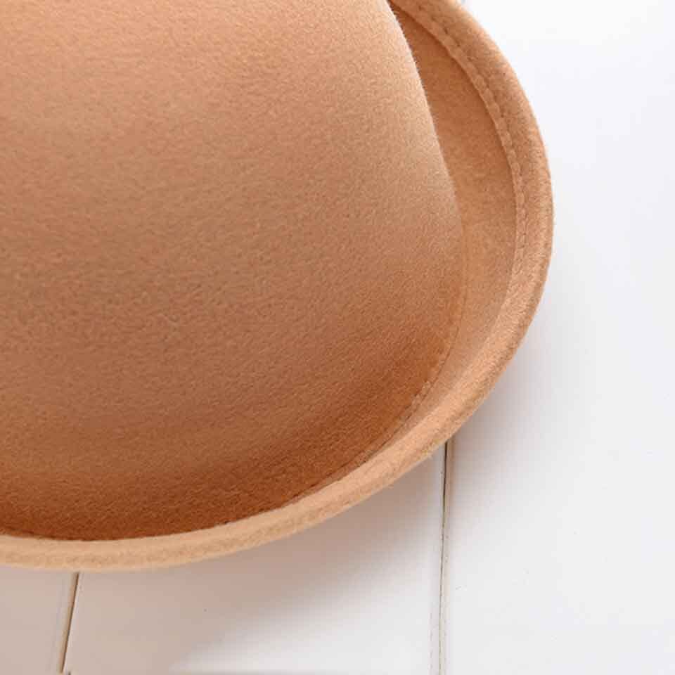 Parent-child Fedora Hat Kids' Round Top Hat Dome Cap Children Dress Hats Felt Hats Wool Felting Bowler Hat For Mom and Baby